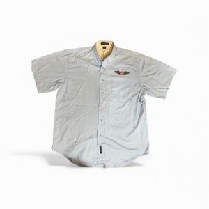 Port Authority Phillips 66 Men’s Size XL Blue Short Sleeve Button Up Shirt